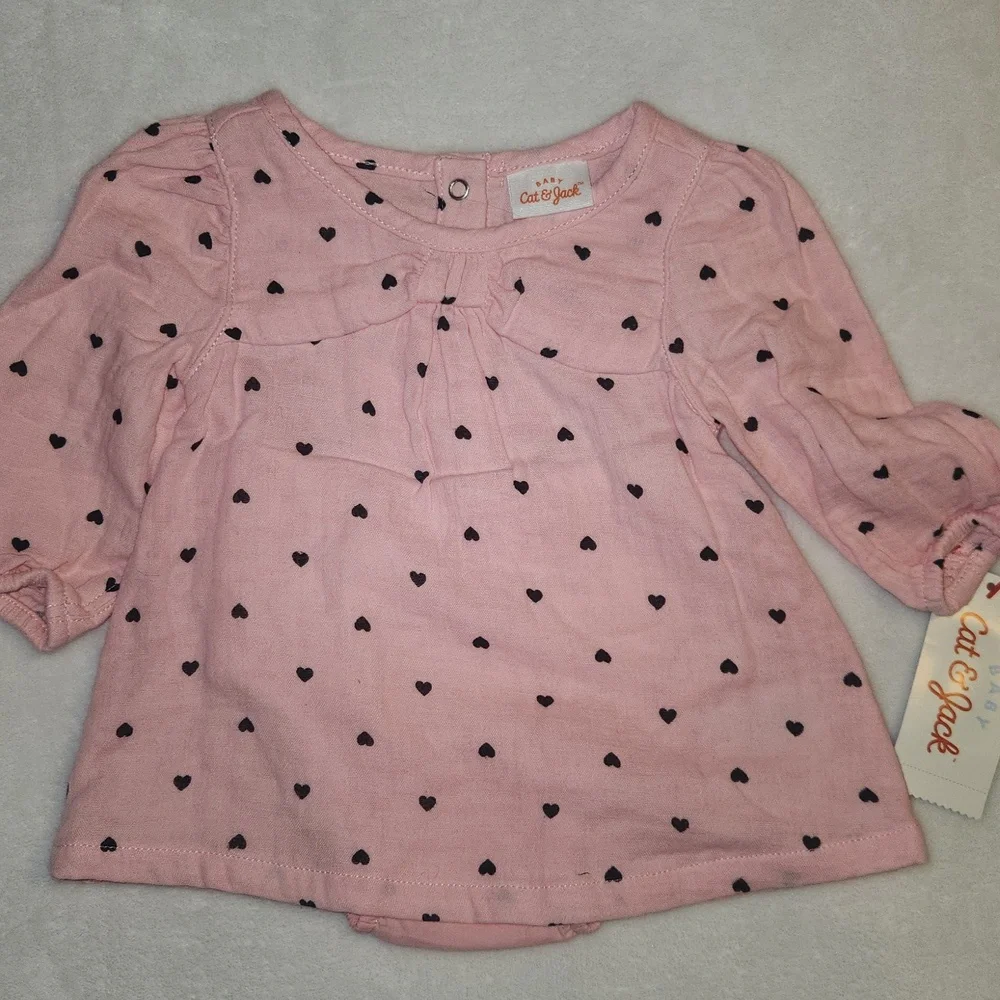 Cat & Jack, Carter's, New Born / 0-3, Baby Girl, Heart Valentine's Outfit Set